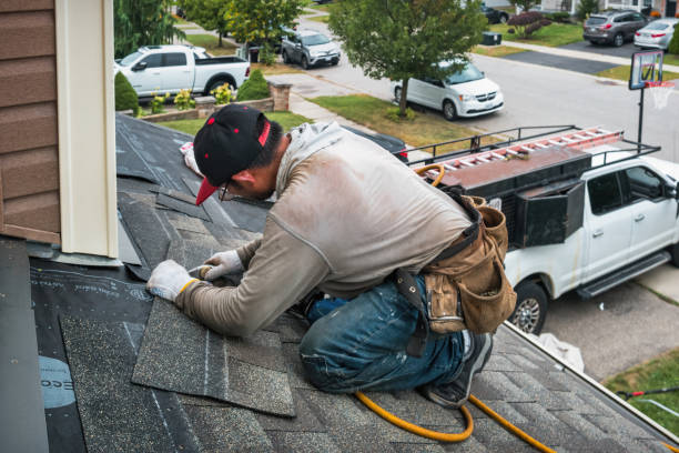 Professional Roofing technician working in Michigan Center, MI
